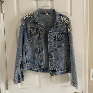Pearl denim jacket